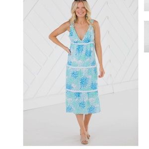 NWT Sail To Sable Tiered Midi Dress